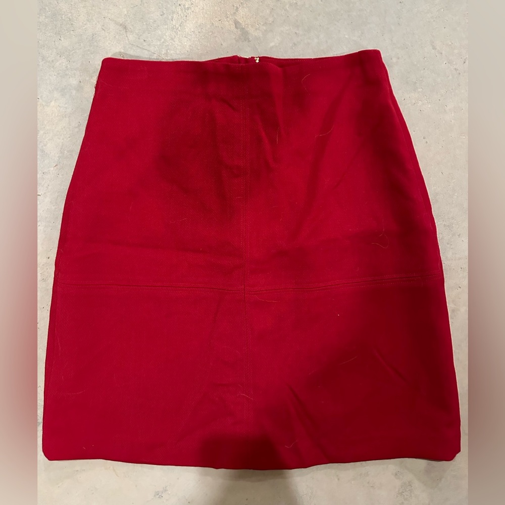 Red Wool Skirt
